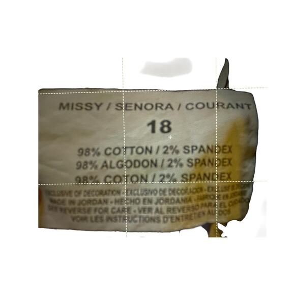 Bermuda Shorts 18 Woman's Vanilla New With Tags Gloria Vanderbilt Khaki Unltd. - Picture 10 of 11